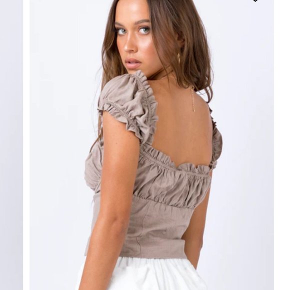 Princess Polly Elouise Crop Top Size US 4 - Picture 3 of 3